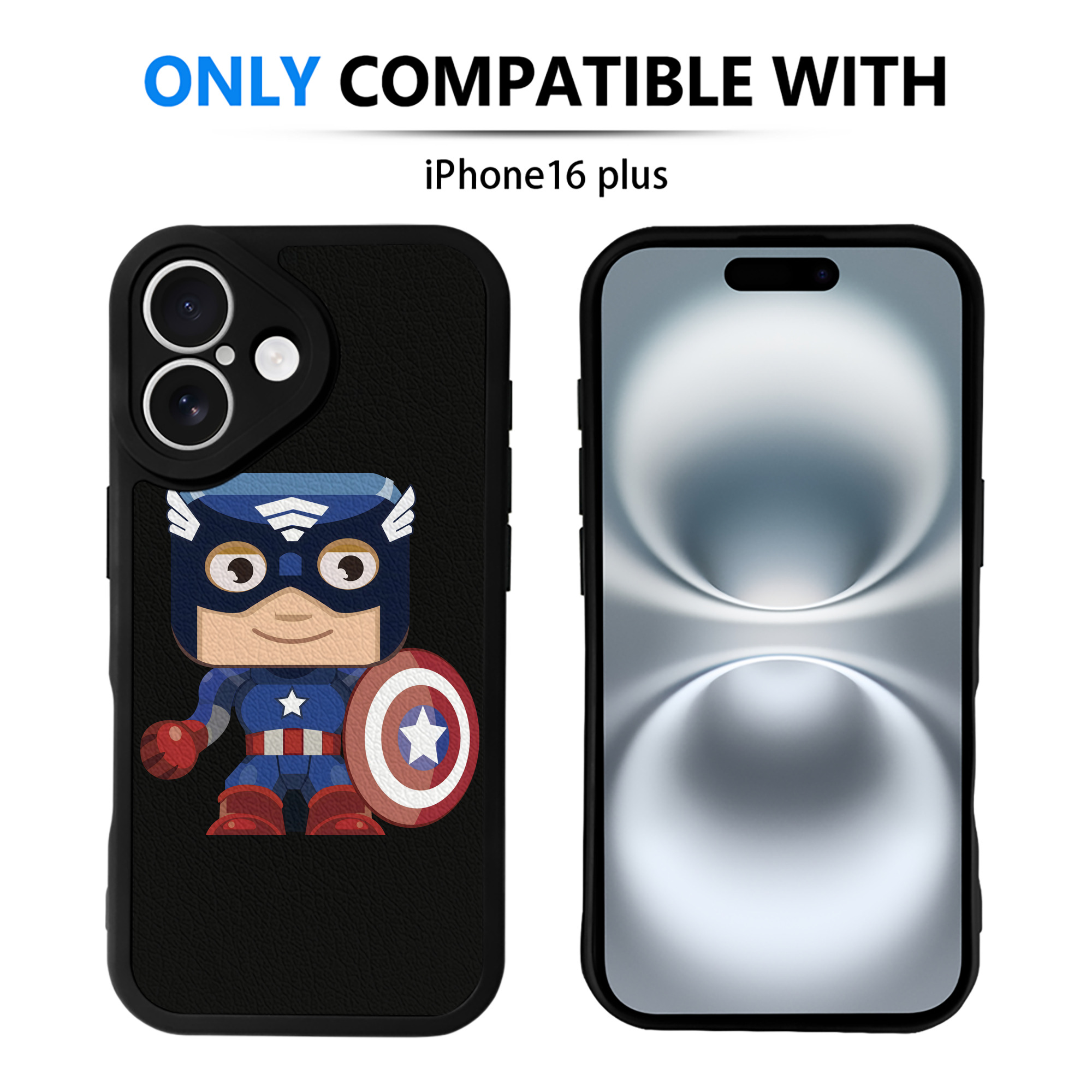 （画像用） アベンジャーズ The Avengers 【iPhone 16シリーズ対応】シリコンスマホケース（レザー調） 材質：シリコン